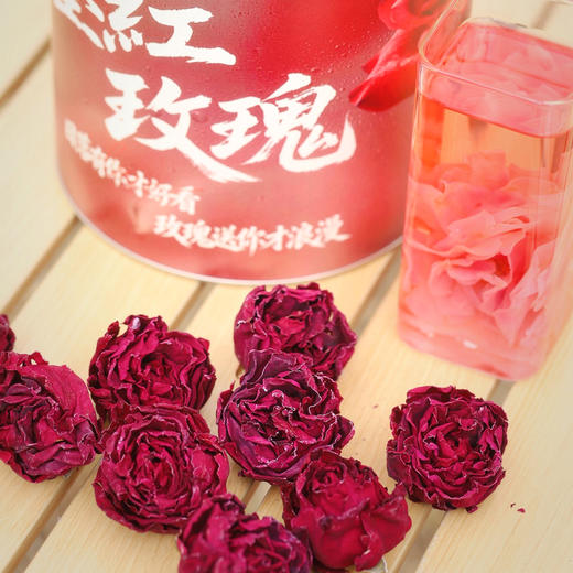 云南墨红玫瑰花茶 冻干锁鲜 大朵无硫  头茬花冠一朵一杯 商品图3