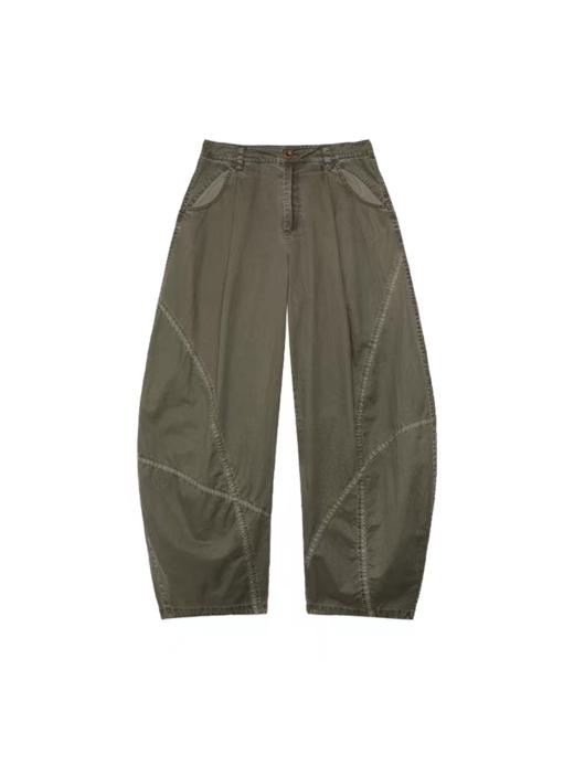 半圆/C6113029502S/拼贴宽松休闲弯刀裤 商品图4