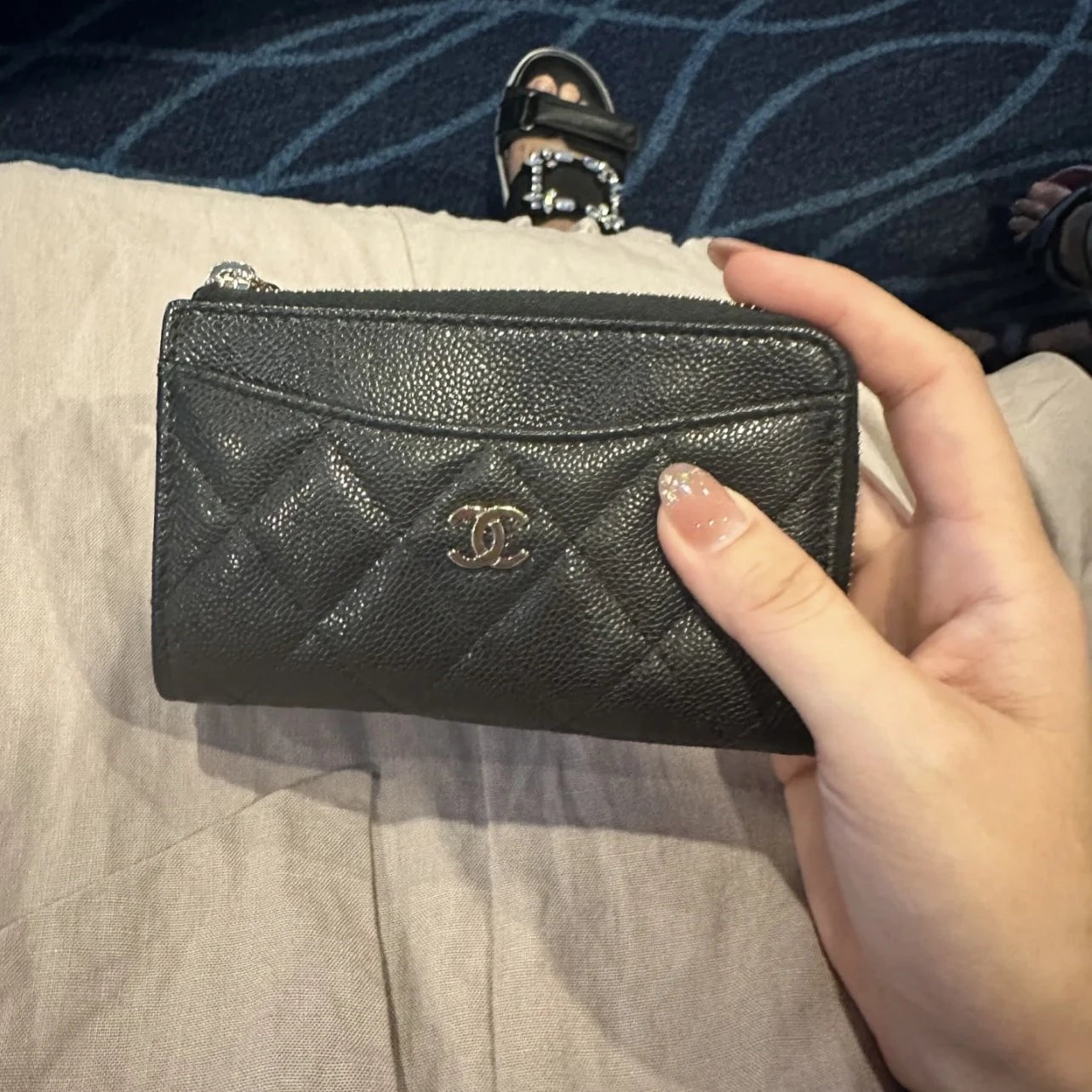 重磅渠道 鱼子酱拉链卡包 意大利进口皮 顶级好物 男女同款卡包