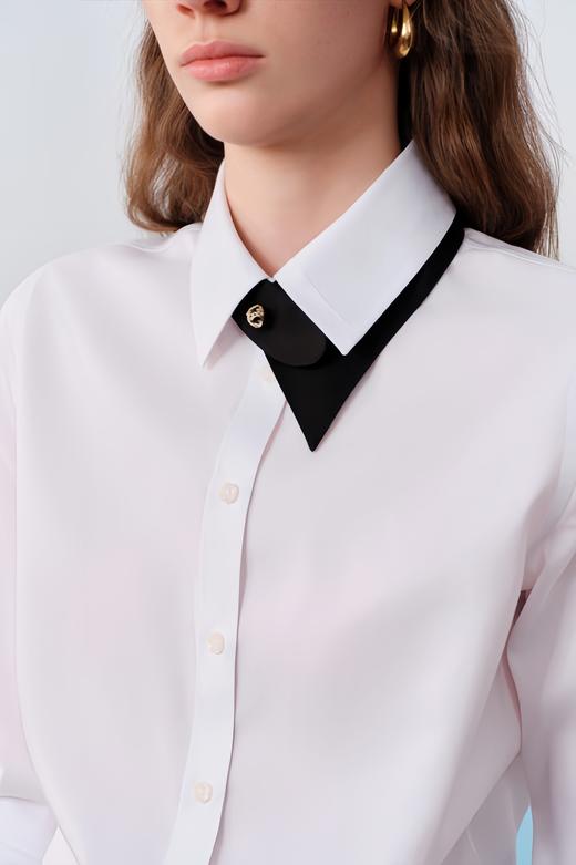 G2000女装SS26商场新款【BLACK]【棉桑蚕丝混纺/免烫防皱】修身衬衫61925003 商品图4