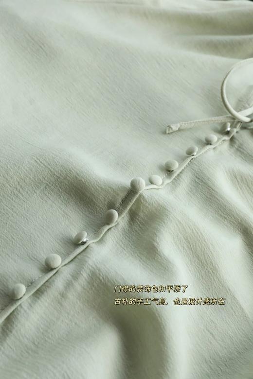 朱珠代言伊*丽同款，可系绳包扣醋酸衬衫  26Y04078- 商品图8