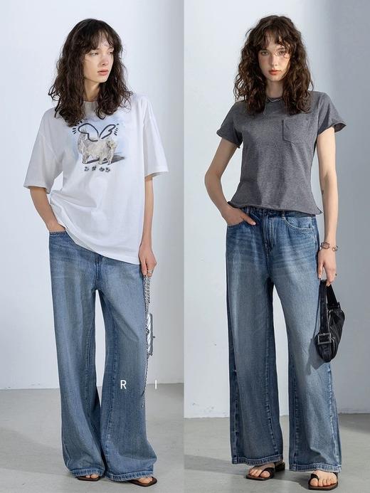 一店z 「70%莱赛尔天丝」垂感x凉感双BUFF加持！！高腰复古直筒宽松阔腿裤 商品图2