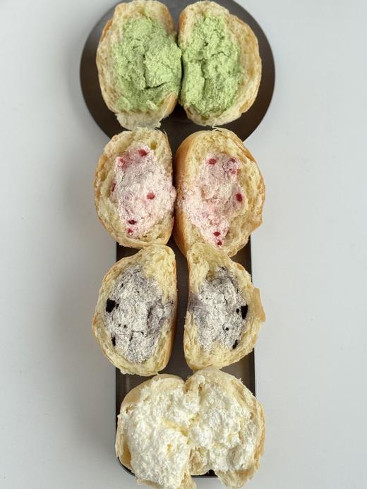 手作现烤现填馅的爆浆冰面包 商品图2