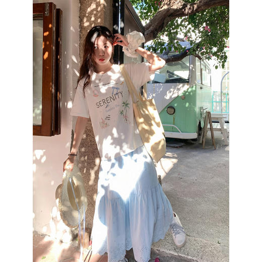 <曾小咸推荐>4.18现货秒杀 ！微信超特价！韩系字母印花正肩短袖 日常119.99 立减60 秒杀59.99！！ 商品图1