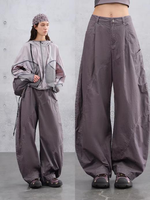 半圆/C65630405/休闲水洗刺绣弯刀裤 商品图0