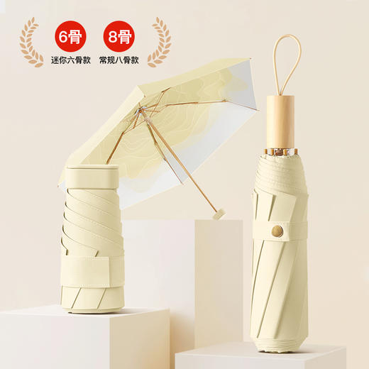 花觉晴雨两用伞，迷你小巧收纳方便，高密度伞布 轻松防雨 商品图3