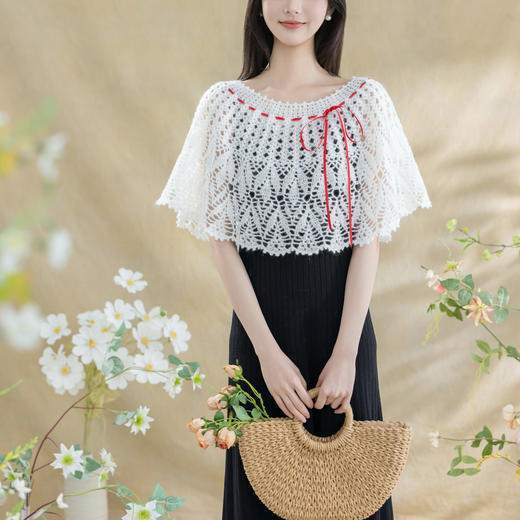 苏苏姐家云水斗篷材料包手工diy钩针编织毛线团衣服披肩 商品图1