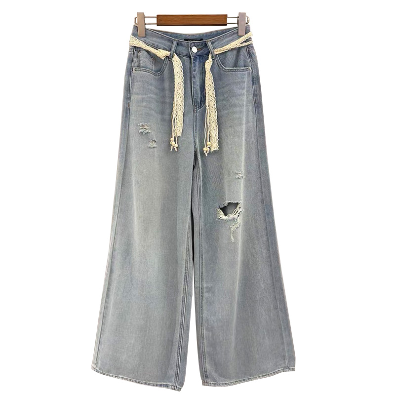 麦寻浅牛仔蓝长裤KCNFS19B