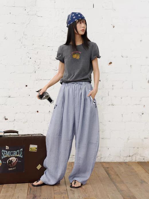 半圆/C66130435/休闲解构弯刀裤 商品图3