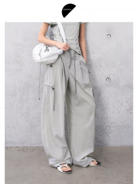 半圆/C61130295/垂感弯刀裤