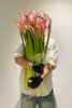 【四月宜养花】火烈鸟马蹄莲5支+香槟色洋桔梗7-10朵+紫色系洋桔梗或粉色系7-10朵+送小绣球1支/份（绣球容易脱水送的不售后） 商品缩略图1