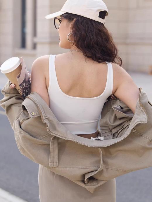 一体式固定胸垫跑步健身背心文胸 商品图2