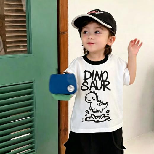 【承包娃一夏天的短袖49/4件‼️】儿童纯棉a类短袖男童宝宝女童全棉衣服防蚊裤73-140码聚 商品图1