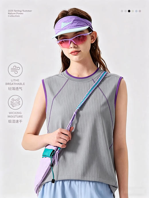 【Schenvega情侣 山系坑条肌理透气宽松背心A46-JS6118】｜夏日穿搭的松弛感天花板✨ ✅ 坑条肌理，质感拉满 竖坑条面料自带垂坠感，不仅显瘦藏肉 商品图5