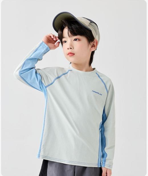 直发【两件拍】110-180码，山系轻户外风， 儿童宣纸速干防晒长袖T恤 商品图2