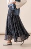 直发 巴塞光影"流浪"伞裙~度假风复古印花压褶大摆半身裙【VQJ26033419】 商品缩略图3