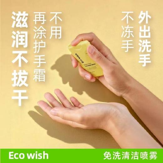 EcoWish 免洗清洁喷雾 天然植物萃取 植物抑菌 香氛护手 细菌消杀率99.9% 卡片包装独立便携 可喷300次 商品图1