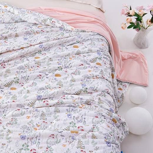 【西域楼兰·2026蚕丝冰皮夏凉被】 印花凉感被 婴幼儿A类面料0甲醛0荧光剂0芳香胺 锦氨凉感面料比常规纤维更加透气柔软 商品图5