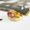 【天然正品】AU750黄金镶钻群镶天然宫廷风设计师款宽版1.21克拉红宝石戒指13.5号（戒圈可改）190326NJM27 商品缩略图4
