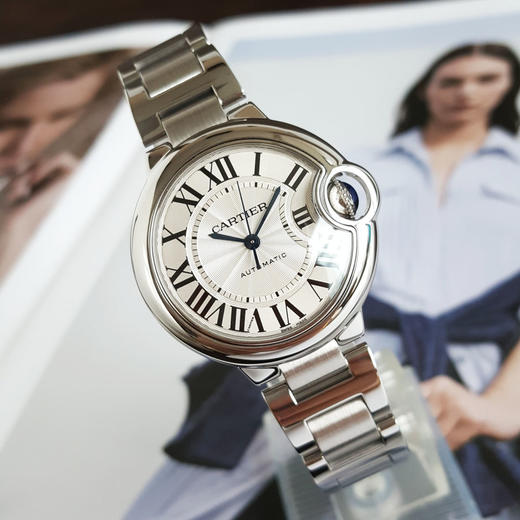 【95新】CARTIER 卡地亚W6920071自动机械机芯33MM（女款）蓝气球系列精钢130426AK15 商品图3