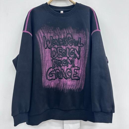 NC圆领撞色印花加绒卫衣51015（黑） 冬季 954010760321 商品图0