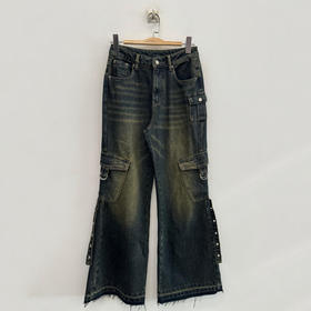 Z1 阔腿多袋水洗牛仔喇叭裤41015 冬季 944020020321