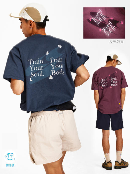 CryingCenter跑步运动羽毛球印记标点训练短袖中性速干汗空面料 商品图1