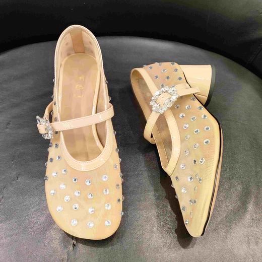 LFGJ X0420中粗跟纱网钻石玛丽珍 商品图3