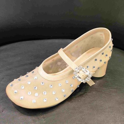 LFGJ X0420中粗跟纱网钻石玛丽珍 商品图0