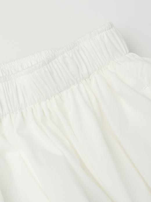 日系温柔风白色云朵半身裙 松紧腰宽松显瘦百搭中长款花苞伞裙 商品图2