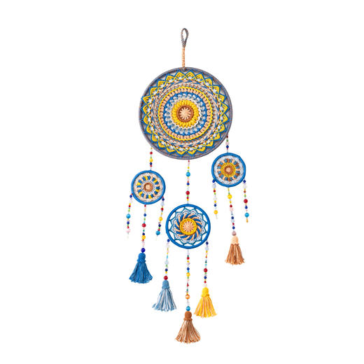 苏苏姐家大圆满曼陀罗捕梦网手工DIY钩针编织装饰毛线团材料包 商品图4