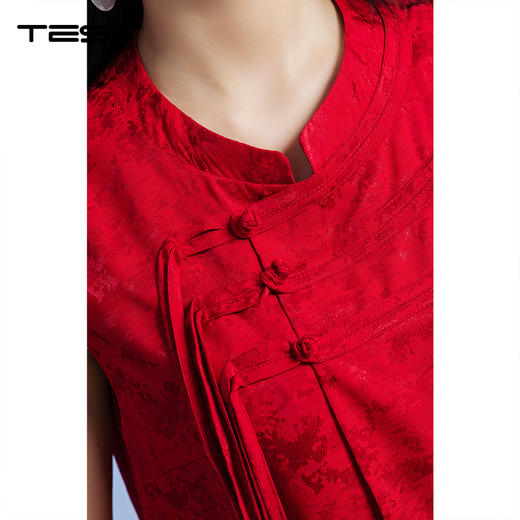 夏上新东方雅致新中式提花盘扣马甲设计感国风小衫1262091 商品图2