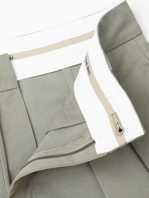 挺括垂感面料｜卡其绿高腰半身裙，打褶设计百搭显瘦休闲中长裙 商品图4