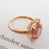 【天然正品】AU750玫瑰金镶钻镶天然近全净体粉色近2克拉碧玺戒指15号（戒圈可改）281025AH21 商品缩略图6