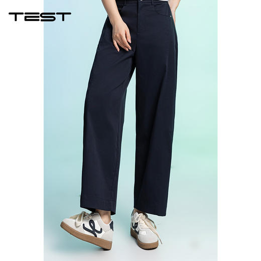 夏上新简约遮胯显瘦垂感百搭直筒休闲裤3262034 商品图0