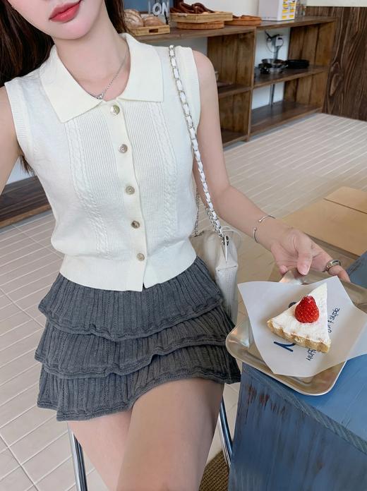 <曾小咸推荐>4.19现货秒杀 ！微信超特价！韩系翻领短款针织背心 日常159.99 立减90 秒杀69.99！！ 商品图7