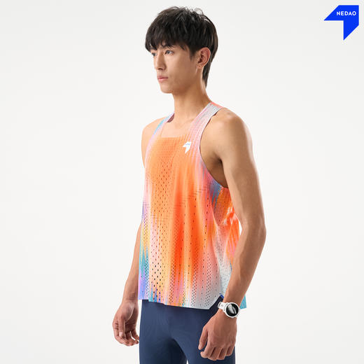 NEDAO26新品内道生命热图风洞背心男女透气排汗速干跑步训练运动无袖 商品图3
