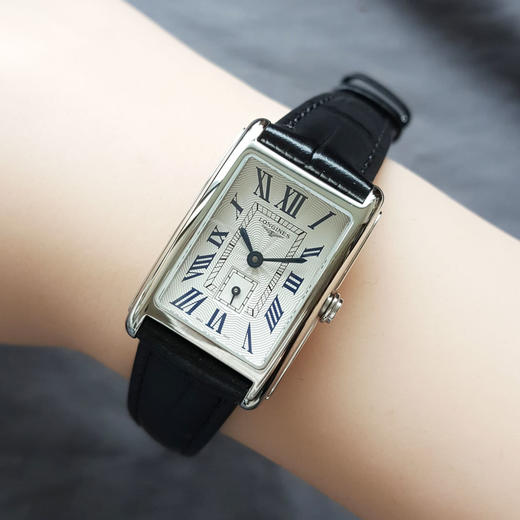 【95新】LONGINES 浪琴L5.255.4.71.0石英机芯21*32MM（女款）黛绰维纳系列精钢060426NJS15 商品图7