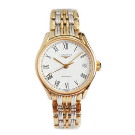 【95新】LONGINES 浪琴L4.360.2.11.7自动机械机芯日期显示25MM（女款）律雅系列精钢镀金060426NJS10