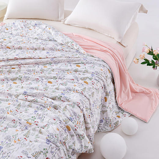 【西域楼兰·2026蚕丝冰皮夏凉被】 印花凉感被 婴幼儿A类面料0甲醛0荧光剂0芳香胺 锦氨凉感面料比常规纤维更加透气柔软 商品图6