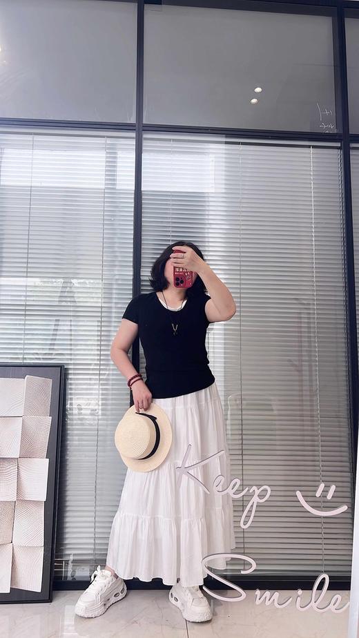 代工厂出！桃花皱半身裙常规款  26Y04084- 商品图2