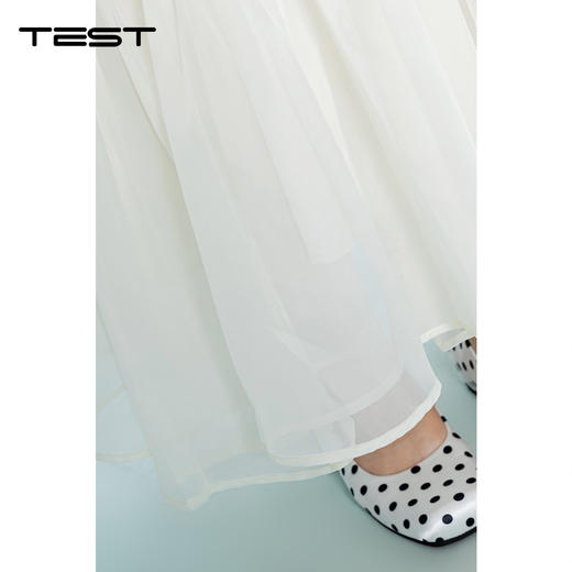 夏上新高腰遮胯显瘦飘逸大摆百搭百褶纱裙3262022 商品图5