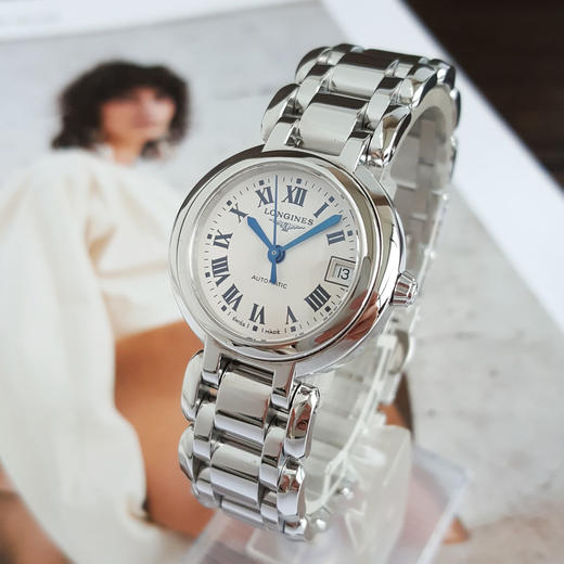 【95新】LONGINES 浪琴L8.111.4.71.6自动机械机芯日期显示26.5MM（女款）心月系列精钢310326HS09 商品图1