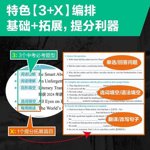 2026版初中第2辑英语时文阅读提分训练3X小升初阅读理解 商品图3