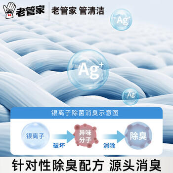 老管家浴室清洁剂500g*2卫生间玻璃不锈钢洗手池除垢祛异味 /家庭清洁/纸品 /家庭环境清洁 /其它清洁用品 商品图2