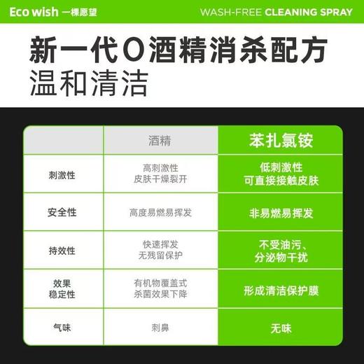 EcoWish 免洗清洁喷雾 天然植物萃取 植物抑菌 香氛护手 细菌消杀率99.9% 卡片包装独立便携 可喷300次 商品图2
