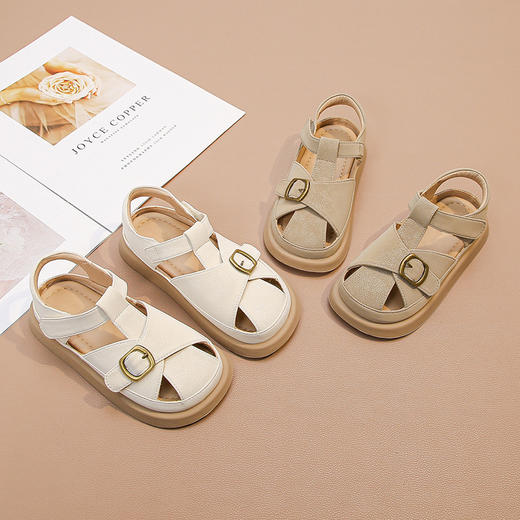 儿童时尚包头凉鞋 夏季新款儿童罗马凉鞋软底防滑凉鞋 商品图1