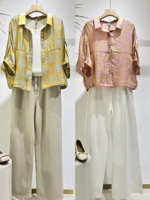 641039夏款上新 天丝款溜肩显瘦遮RR衬衫 商品图0