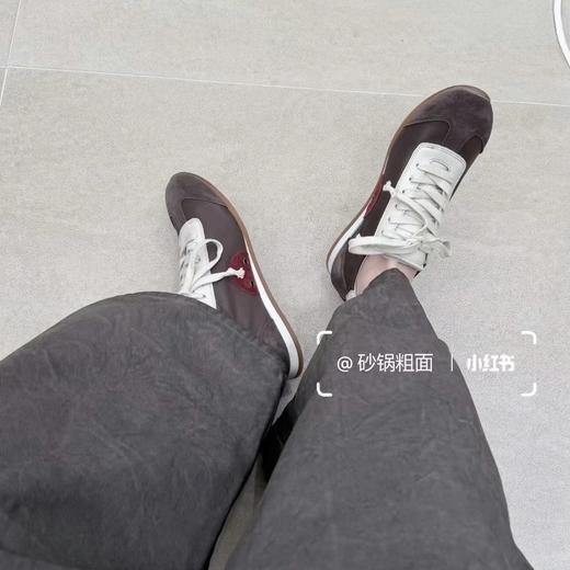 重磅推荐 uma芭蕾德训鞋 四色入！ 反牛绒/水洗羊皮拼接 平底系带休闲鞋 商品图3