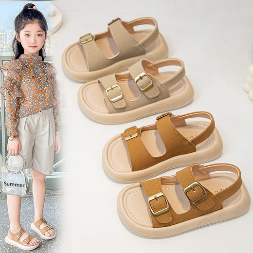 儿童时尚包头凉鞋 夏季新款儿童罗马凉鞋软底防滑凉鞋 商品图6